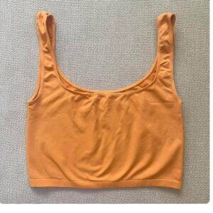 Free People Scoop Neck Crop Orange Cami Size M/L